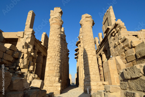 Column portico at Karnak temple complex in Luxor,Egypt