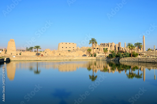 Sacred Lake at Karnak temple in Luxor,Egypt