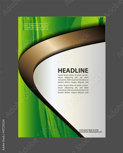 Vector brochure, flyer, magazine cover & poster template
