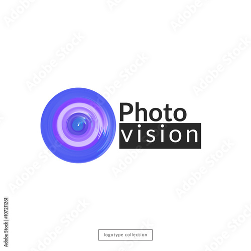 Photo studio logo template. 