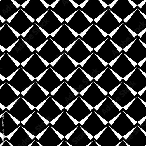 Seamless black and white vector background with abstract geometric shapes. Print. Cloth design  wallpaper.