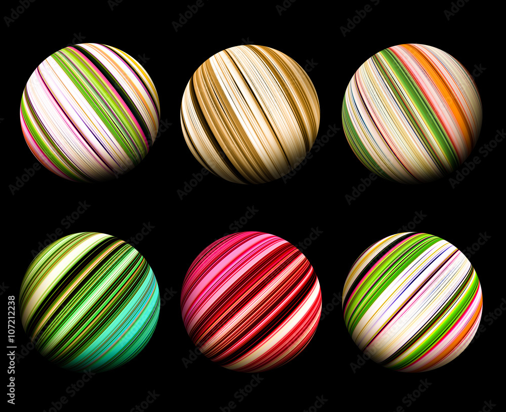 Ball color set isolated on background Ball color set isolated on background