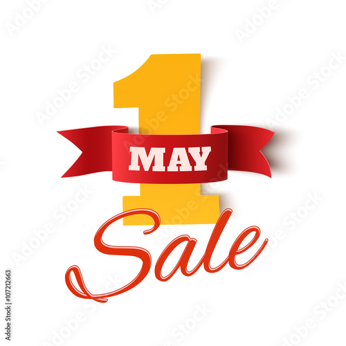May 1st. Sale. Labor Day background.