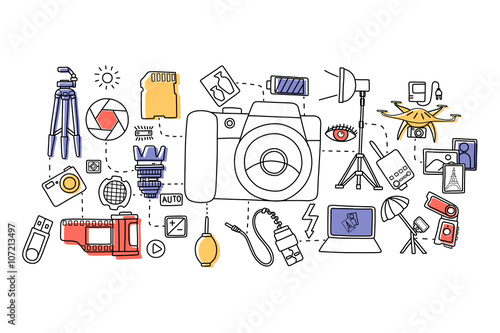 Photography concept for web design template