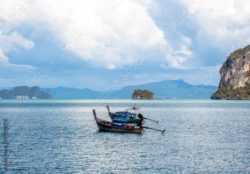 The sea and the sky with fishing boat