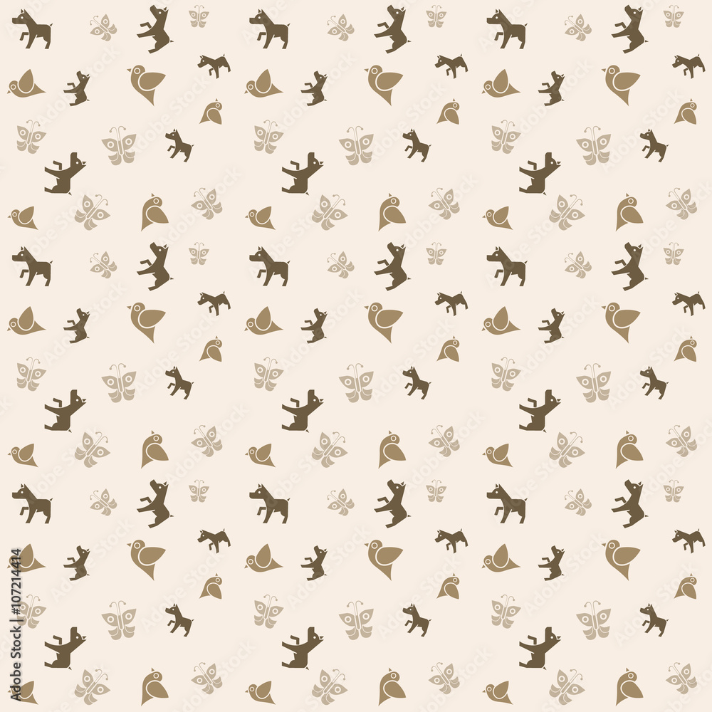 Animals seamless background Animals seamless background