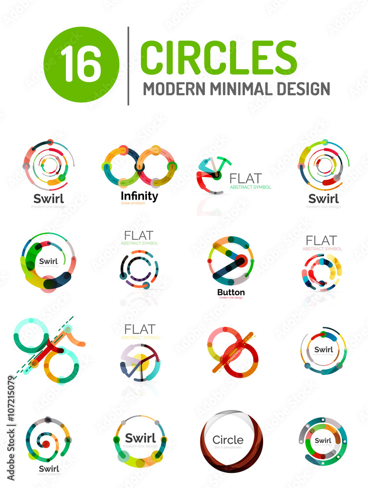 Set of various circle logos Stock Vector Adobe Stock
