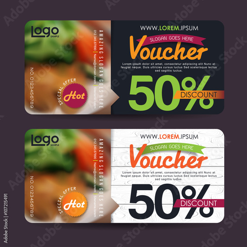discount voucher template with clean and modern pattern and You can put pictures related businesses.Vector illustration