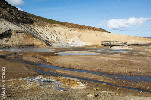 Seltun geothermal area with thermal mud springs, south of Reykjavik near Krysuvik, Iceland