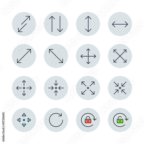 Symbols and arrows icons