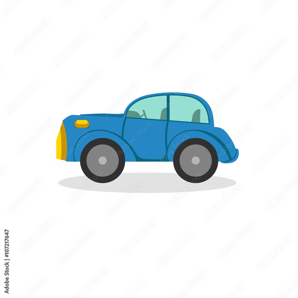 Car in flat style. Vehicle icon. Vector illustration.