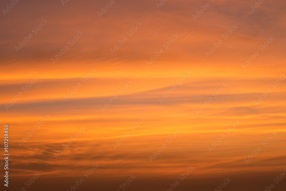 Naklejka premium abstract orange sky at sunset