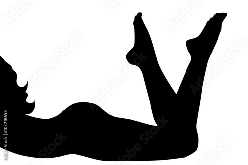 Vector silhouette of woman.