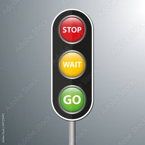 Ampel - Infofrafik - stop, wait, go