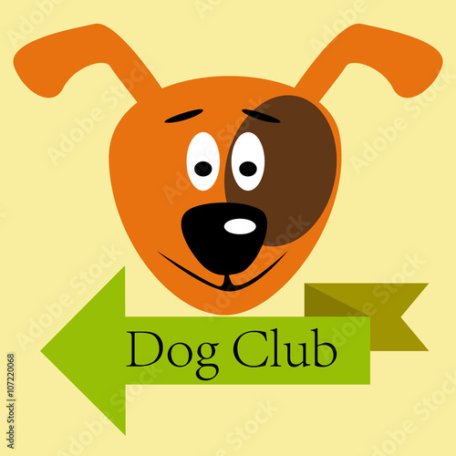 Dog club emblem with dog club text.