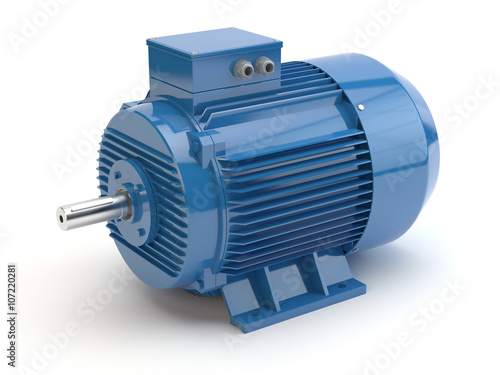 Blue electric motor Fototapeta
