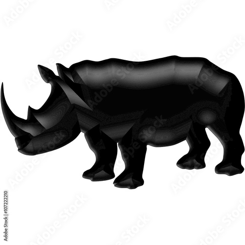 silhouette of a rhino 