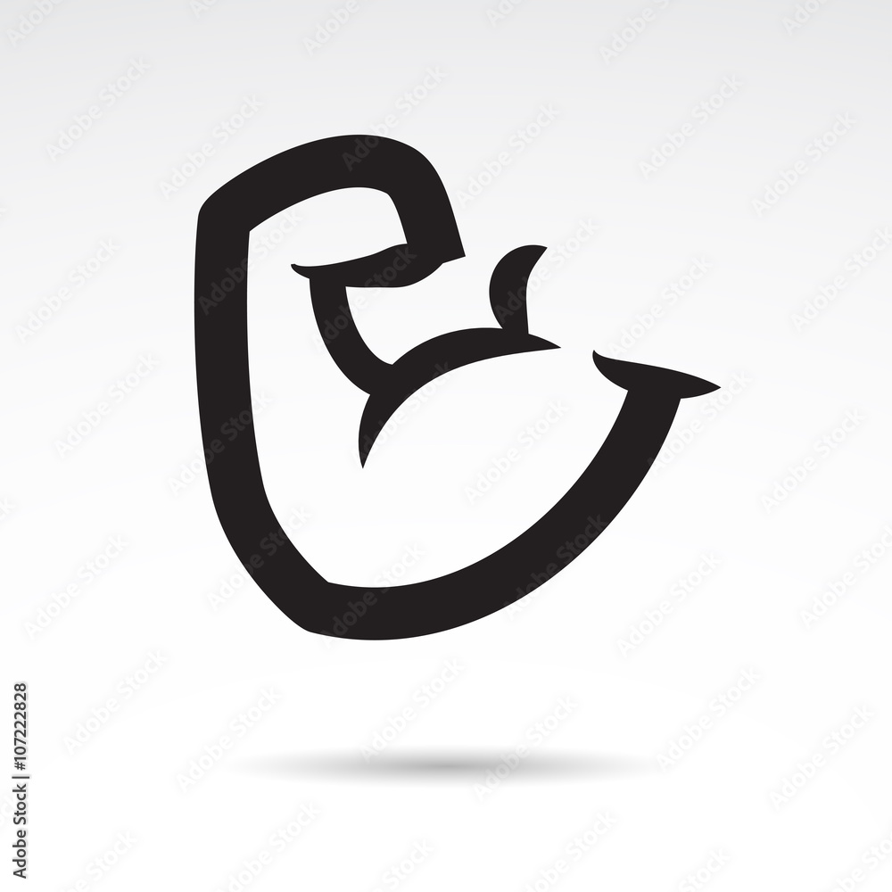 Muscle vector icon. Muscle vector icon.
