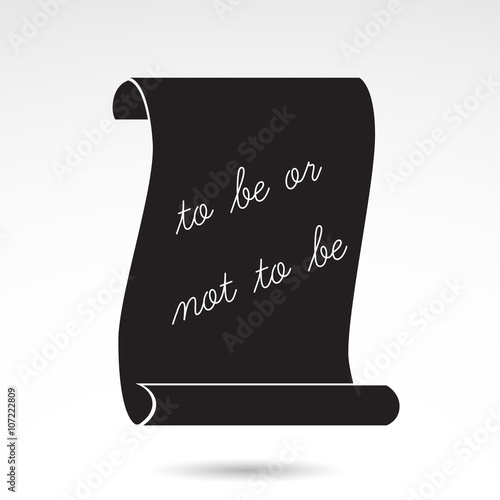 Literature, paper vector icon.
