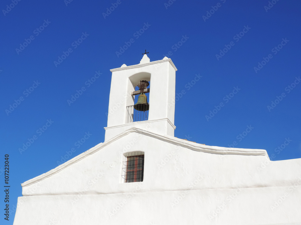 traditional white, spanish church