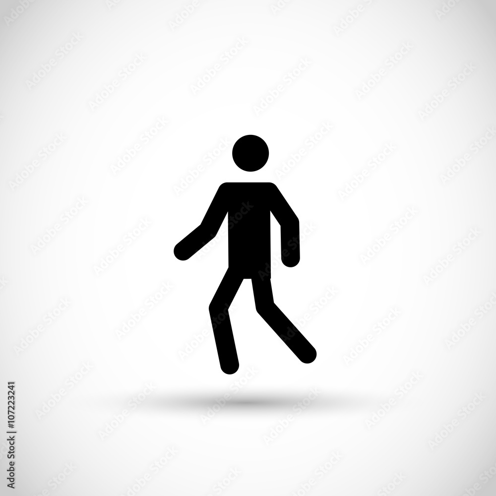 Man walk icon vector Man walk icon vector