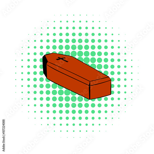 Coffin icon, comics style
