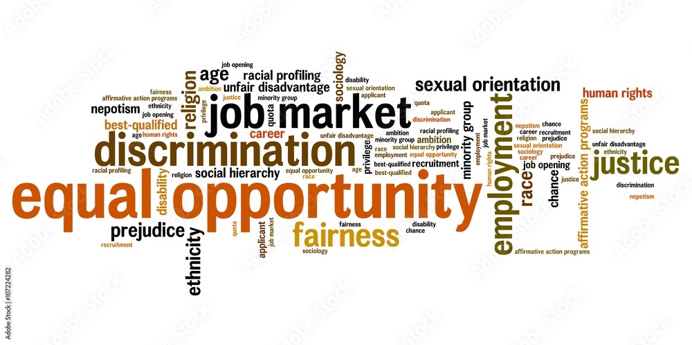 Obraz premium Equal opportunity word cloud