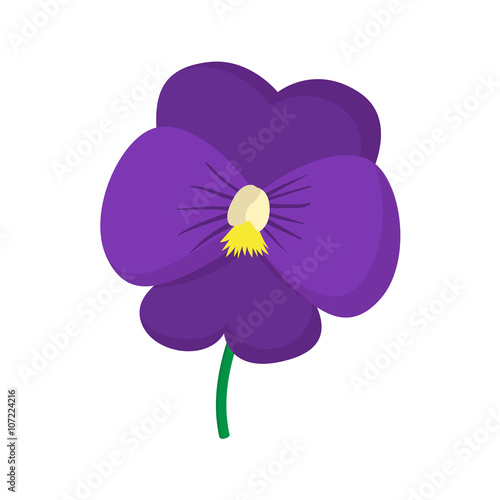 Violet icon, cartoon style