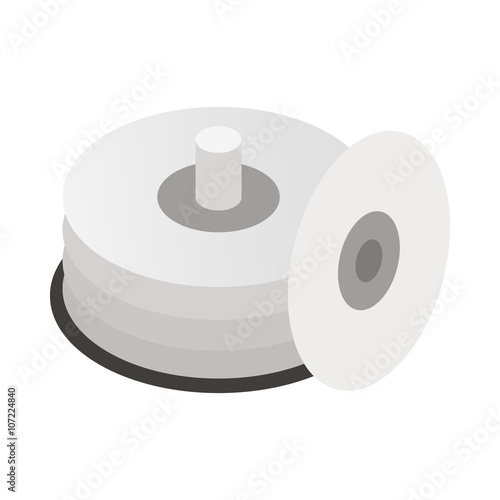 CD container icon, cartoon style