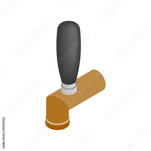 Beer tap icon, isometric 3d style