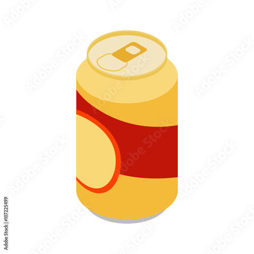 Beer can icon, isometric 3d style