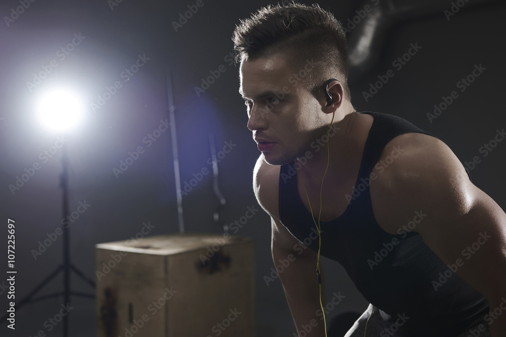 Self motivation in calmness before workout Self motivation in calmness before workout