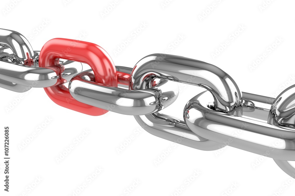 Obraz premium render stainless steel chain