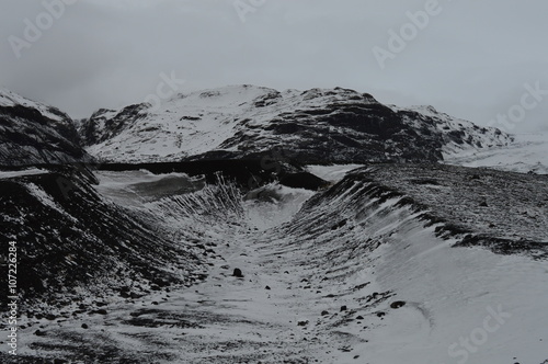 Glacier snow covered Mountains - Iceland