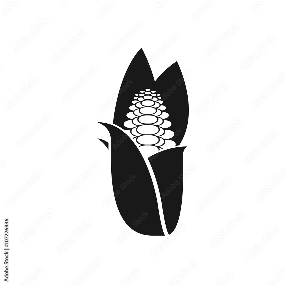 Corn symbol simple icon on background Corn symbol simple icon on background