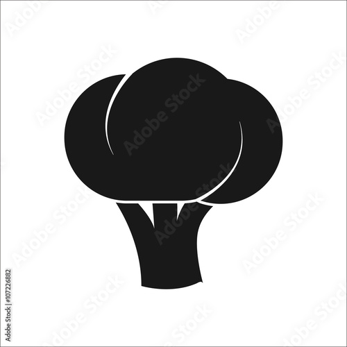 Cauliflower isolated simple icon on  background