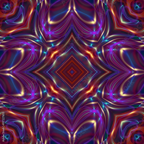 Kaleidoscopic mosaic seamless wallpaper or background