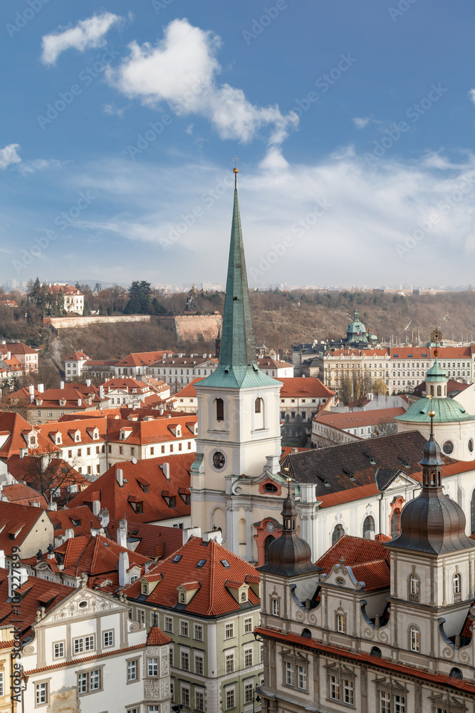 Prague Cityscape with Towers