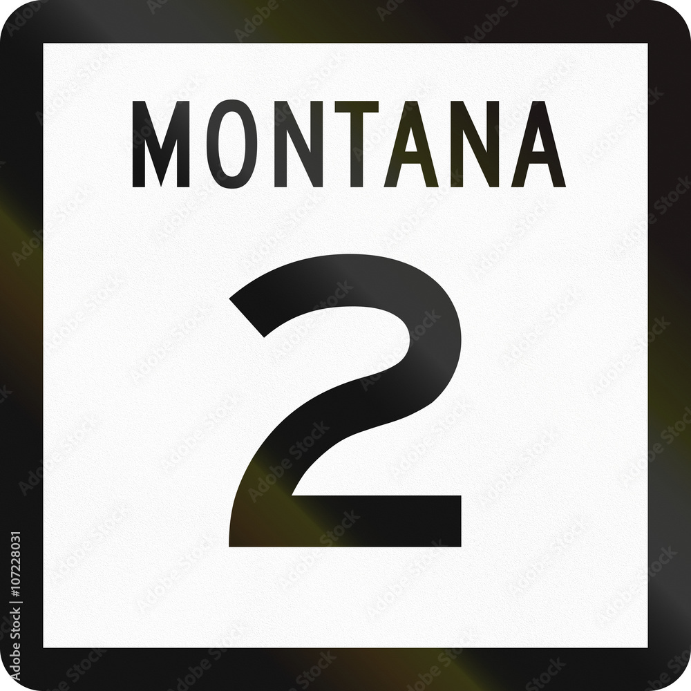 Montana Highway Route shield used in the US Montana Highway Route shield used in the US