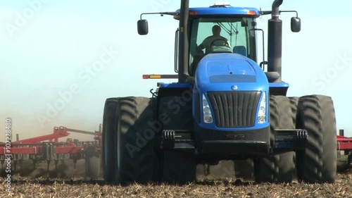 tractor plowing the land