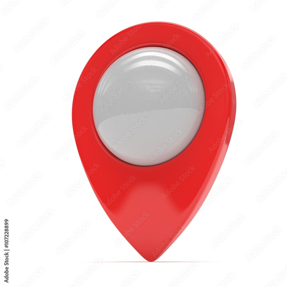 red map pointer isolated. 3d rendering. red map pointer isolated. 3d rendering.