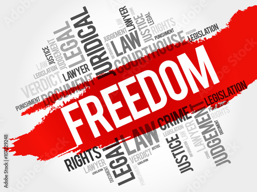 Freedom word cloud concept