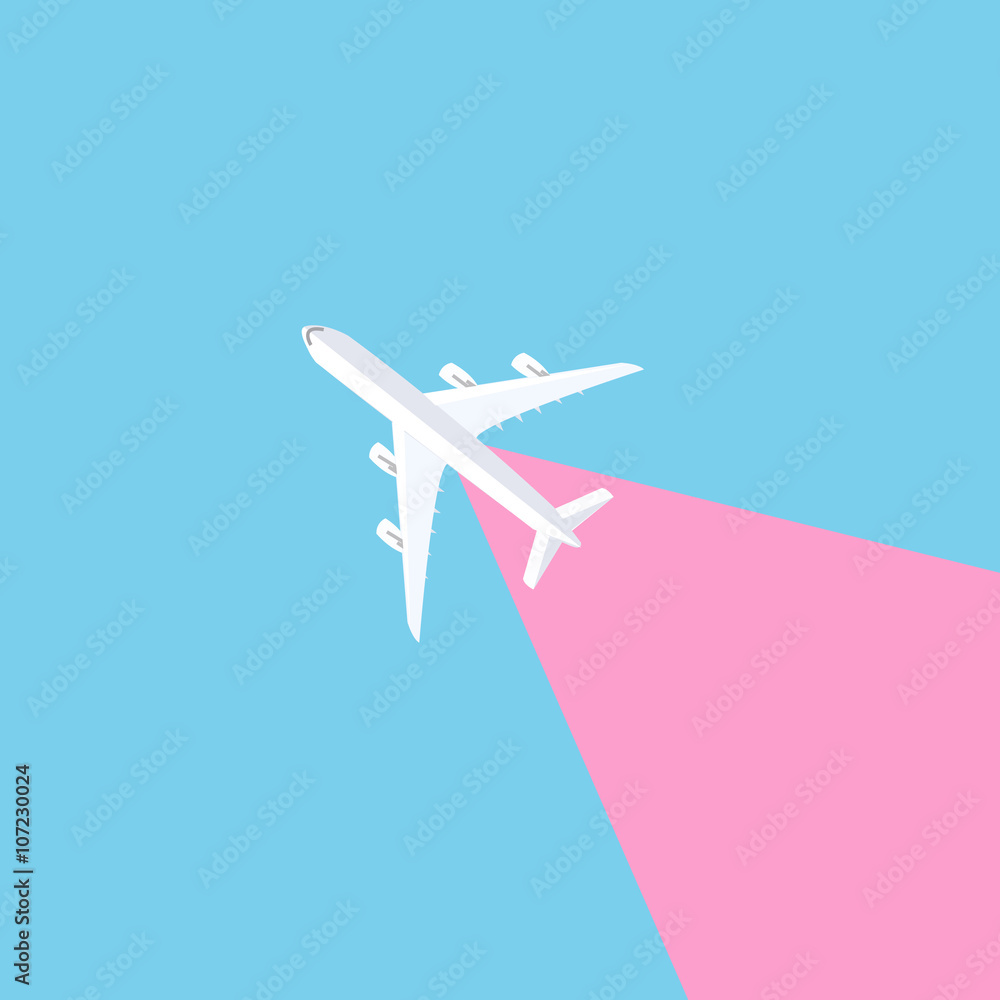 Fototapeta premium Plane icon. Plane on a blue background. plane vector. plane in t