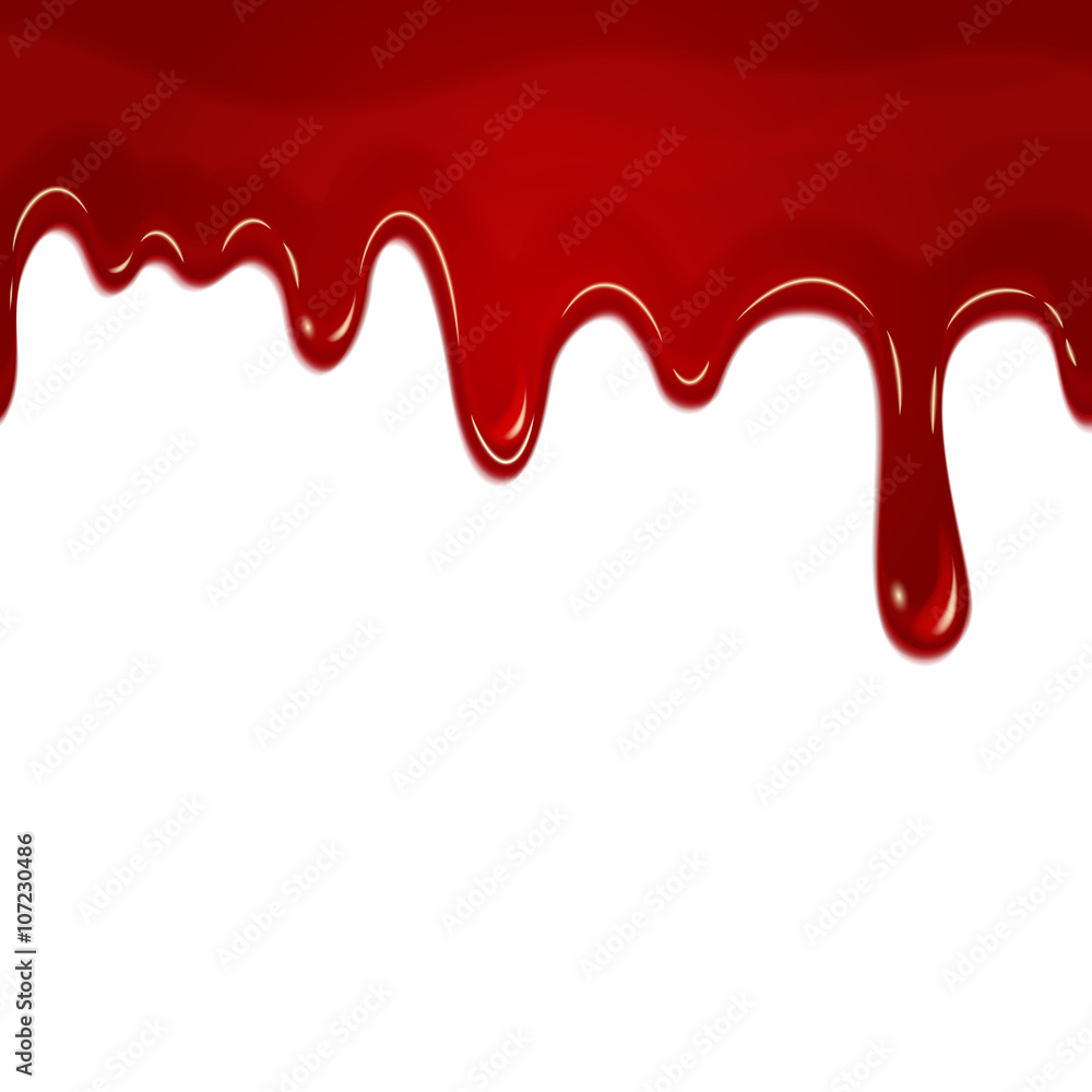 Vector dripping seamless blood