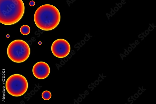 black background with mulitcolor bubbles