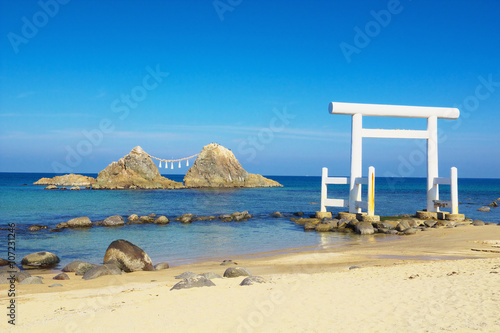 The view of Sakurai Futamigaura at Itoshima, Fukuoka, Japan