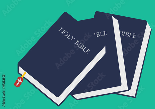 Bible vector image, Bible closed vector illustration photo