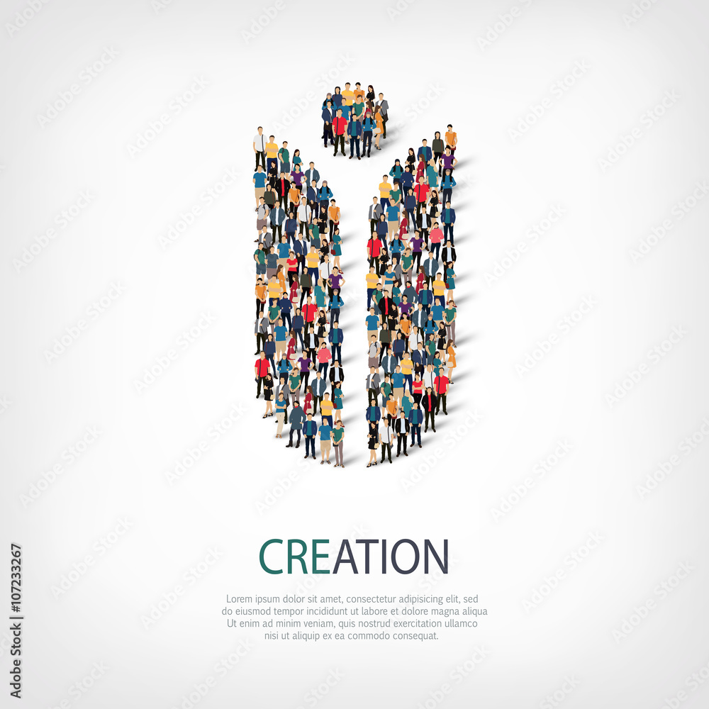 Obraz premium creation people symbol