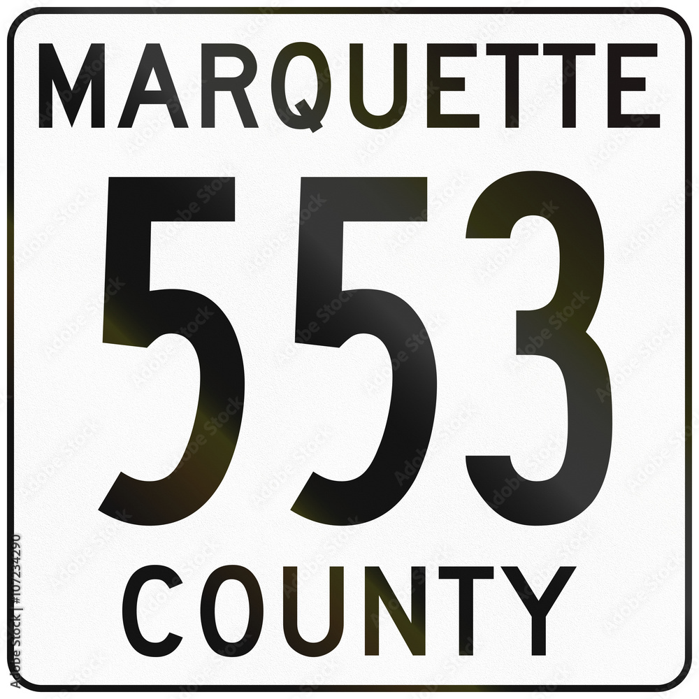 Image of a Michigan county route shield - Marquette county Image of a Michigan county route shield - Marquette county