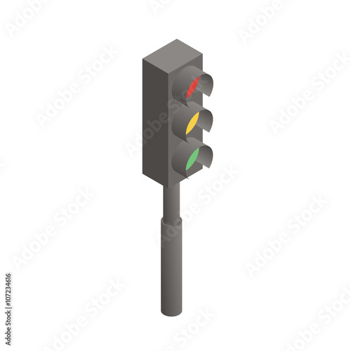 isometric traffic light